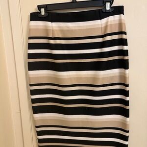 Striped pencil skirt